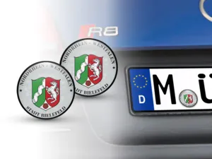 TUV Aufkleber Stadt Bielefeld Nummernschild plakette